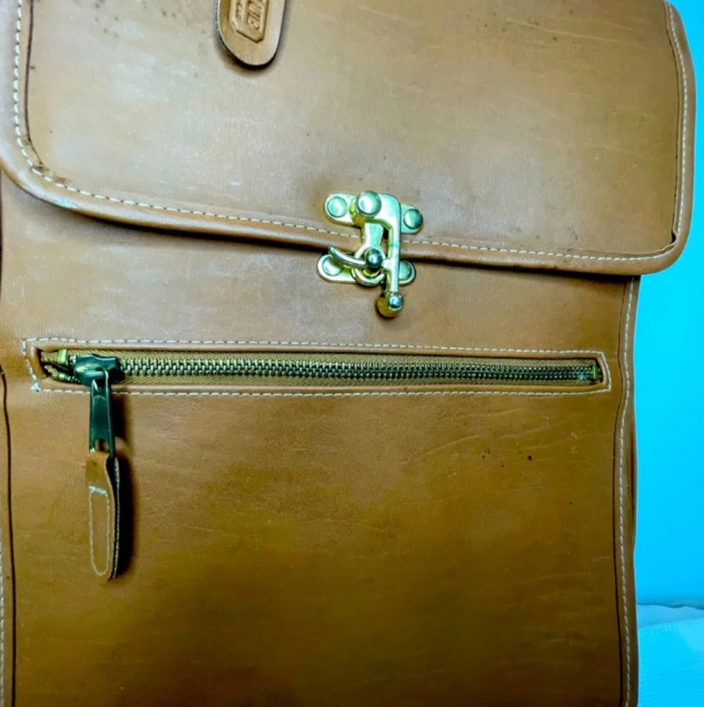 Vintage Monique Leather crossbody satchel